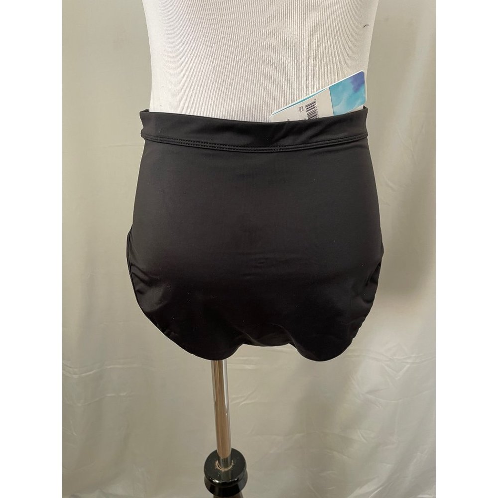 Beach Betty Black Open Zig Zag Design Front High Waist Front Bikini Bottoms - Picture 2 of 9